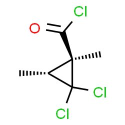 Cyclopropanecarbonyl chloride, 2,2-dichloro-1,3-dimethyl-, trans- (9CI) picture