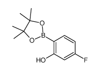 5-氟-2-(4,4,5,5-四甲基-1,3,2-二氧硼杂环戊烷-2-基)苯酚结构式