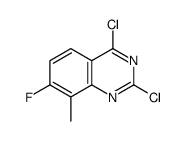 2,4-dichloro-7-fluoro-8-methylquinazoline structure