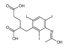 2-[(3-acetamido-2,4,6-triiodophenyl)methyl]pentanedioic acid Structure