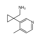 [1-(4-methylpyridin-3-yl)cyclopropyl]methanamine结构式