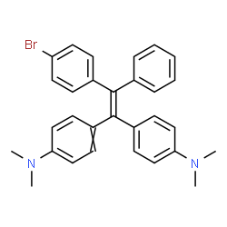 4,4'-(2-(4-溴苯基)-2-苯基乙烯-1,1-二基)双(N,N-二甲基苯胺)结构式