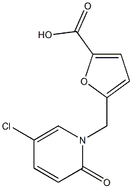 5-[(5-Chloro-2-oxo-1(2H)-pyridinyl)methyl]-2-furoic acid结构式