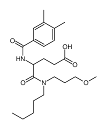 (+-)-4-((3,4-Dimethylbenzoyl)amino)-5-((3-methoxypropyl)pentylamino)-5-oxopentanoic acid Structure