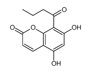 8-butanoyl-5,7-dihydroxychromen-2-one Structure