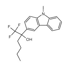 1,1,1-trifluoro-2-(9-methyl-3-carbazolyl)-2-hexanol结构式