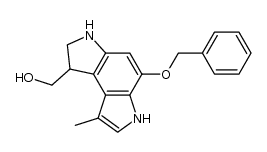 5-(benzyloxy)-1,2,3,6-tetrahydro-8-methylbenzo[1,2-b:4,3-b']dipyrrole-1-methanol结构式