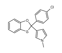 3-(2-(4-chlorophenyl)benzo[d][1,3]oxathiol-2-yl)-1-methyl-1H-pyrrole结构式