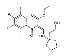 ethyl 3-{[1-(2-hydroxyethyl)cyclopentyl]amino}-2-(2,3,4,5-tetrafluorobenzoyl)acrylate Structure