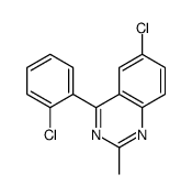6-chloro-4-(2-chlorophenyl)-2-methylquinazoline结构式