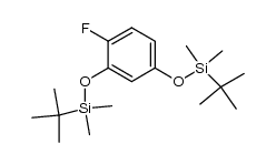 3,5-bis-(tert-butyl-dimethyl-silanyloxy)-2-fluorobenzene结构式