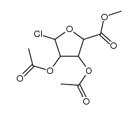 2-chloro-5-(methoxycarbonyl)tetrahydrofuran-3,4-diyl diacetate结构式