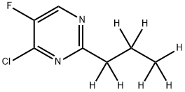 4-Chloro-5-fluoro-2-(n-propyl-d7)-pyrimidine结构式