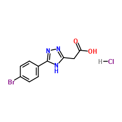 [5-(4-Bromophenyl)-4H-1,2,4-triazol-3-yl]acetic acid hydrochloride (1:1)结构式