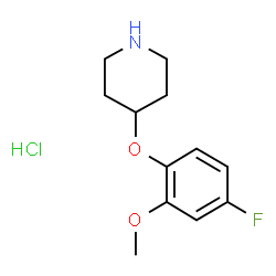 4-(4-FLUORO-2-METHOXYPHENOXY)PIPERIDINEHYDROCHLORIDE Structure