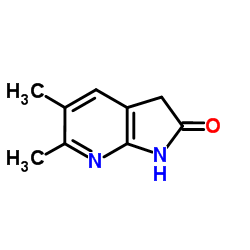 5,6-Dimethyl-1,3-dihydro-2H-pyrrolo[2,3-b]pyridin-2-one结构式