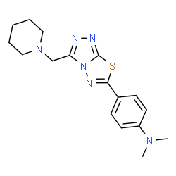 N,N-dimethyl-N-{4-[3-(1-piperidinylmethyl)[1,2,4]triazolo[3,4-b][1,3,4]thiadiazol-6-yl]phenyl}amine结构式