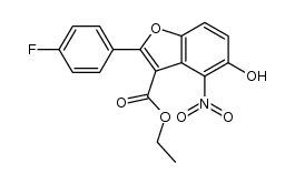 ethyl 2-(4-fluorophenyl)-5-hydroxy-4-nitrobenzofuran-3-carboxylate结构式