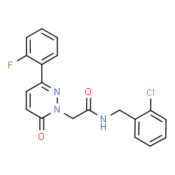 N-(2-chlorobenzyl)-2-[3-(2-fluorophenyl)-6-oxopyridazin-1(6H)-yl]acetamide structure