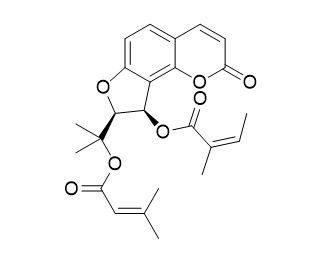 3'-angeloyloxy-4'-senecioyloxy-2',3'-dihydrooroselol structure