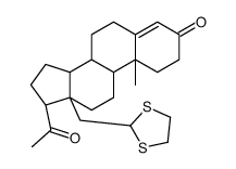 3,20-dioxopregn-4-ene-18'-carboxaldehyde cyclic 18'-(1,2-ethandiylmercaptal)结构式
