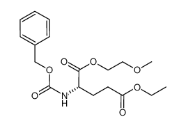 (S)-2-benzyloxycarbonylaminopentanedioic acid 5-ethyl ester 1-(2-methoxyethyl) ester结构式