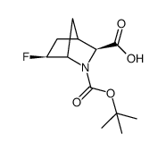 (1S,3S,4R,6S)-2-(叔丁氧基羰基)-6-氟-2-氮杂双环[2.2.1]庚烷-3-羧酸结构式