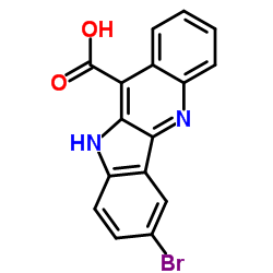 7-BROMO-10 H-INDOLO[3,2-B ]QUINOLINE-11-CARBOXYLIC ACID结构式