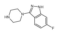 6-fluoro-3-(1-piperazinyl)-1H-indazole Structure