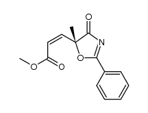 methyl (Z)-3-[(R)-5H-5-methyl-4-oxo-2-phenyloxazol-5-yl]propenoate结构式