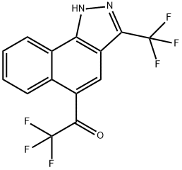 Ethanone, 2,2,2-trifluoro-1-[3-(trifluoromethyl)-1H-benz[g]indazol-5-yl]-结构式