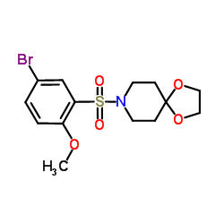 8-[(5-Bromo-2-methoxyphenyl)sulfonyl]-1,4-dioxa-8-azaspiro[4.5]decane结构式