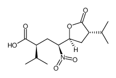 (2S,4S)-2-isopropyl-4-((2S,4S)-4-isopropyl-5-oxotetrahydrofuran-2-yl)-4-nitrobutanoic acid结构式