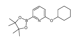 2-(环己氧基)-6-(4,4,5,5-四甲基-1,3,2-二噁硼烷-2-基)吡啶结构式