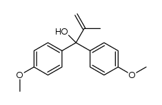 1,1-bis(4-methoxyphenyl)-2-methylprop-2-en-1-ol结构式