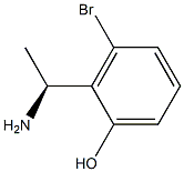 2-((1S)-1-AMINOETHYL)-3-BROMOPHENOL结构式