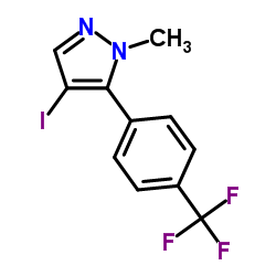 4-Iodo-1-methyl-5-[4-(trifluoromethyl)phenyl]-1H-pyrazole Structure