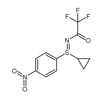 N-[cyclopropyl(4-nitrophenyl)-lambda4-sulphanylidene]-2,2,2-trifluoroacetamide结构式