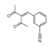 3-(2-acetyl-3-oxobut-1-enyl)benzonitrile Structure