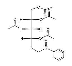 1,2,3,4-Tetra-O-acetyl-5,6-didesoxy-6-phenylsulfinyl-D-xylohexitol结构式