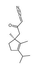 1-Diazo-3-((S)-3-isopropyl-1,2-dimethyl-cyclopent-2-enyl)-propan-2-one结构式