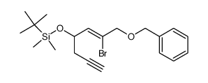 ((Z)-4-Benzyloxy-3-bromo-1-prop-2-ynyl-but-2-enyloxy)-tert-butyl-dimethyl-silane Structure