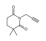 3,3-dimethyl-1-prop-2-ynylpiperidine-2,6-dione结构式