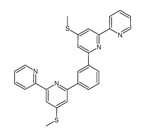 1,3-bis-(4-methylthio-2,2'-bipyridin-6-yl)benzene Structure