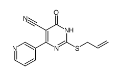 2-Allylsulfanyl-6-oxo-4-pyridin-3-yl-1,6-dihydro-pyrimidine-5-carbonitrile结构式