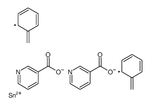 [dibenzyl(pyridine-3-carbonyloxy)stannyl] pyridine-3-carboxylate结构式