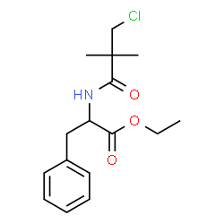 ETHYL 2-[(3-CHLORO-2,2-DIMETHYLPROPANOYL)AMINO]-3-PHENYLPROPANOATE结构式