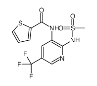 N-[2-(methanesulfonamido)-5-(trifluoromethyl)pyridin-3-yl]thiophene-2-carboxamide结构式