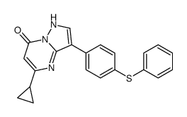 5-cyclopropyl-3-(4-phenylsulfanylphenyl)-1H-pyrazolo[1,5-a]pyrimidin-7-one结构式