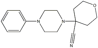 4-(4-phenylpiperazin-1-yl)tetrahydro-2H-pyran-4-carbonitrile Structure